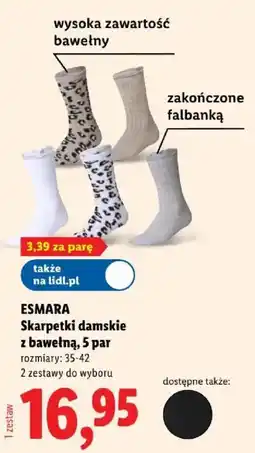 Lidl ESMARA Skarpetki damskie z bawełną oferta
