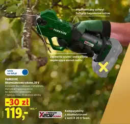 Lidl Akumulatorowy sekator, 20 V oferta