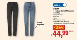 Lidl ESMARA Jeansy straight fit damskie z bawełną oferta