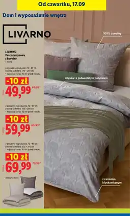 Lidl Livarno Pościel satynowa z bawełny oferta