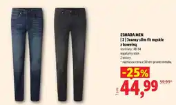 Lidl ESMARA MEN Jeansy slim fit męskie z bawełną oferta