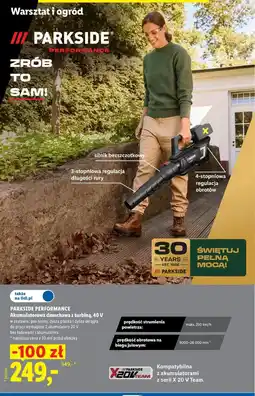Lidl Parkside Akumulatorowa dmuchawa z turbiną, 40 V oferta