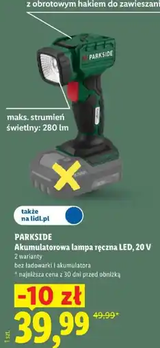 Lidl Akumulatorowa lampa ręczna LED, 20 V oferta