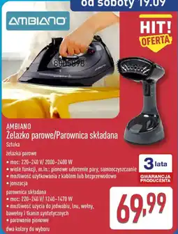 ALDI Ambiano Żelazko parowe/Parownica składana oferta