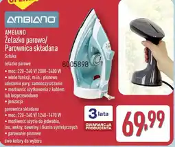ALDI Ambiano Żelazko parowe/Parownica składana oferta