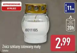 ALDI Znicz szklany zalewany mały oferta