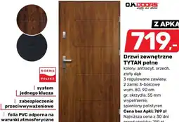 Bricomarche Drzwi zewnętrzne TYTAN pełne O.K. DOORS oferta