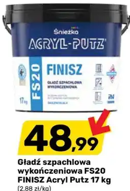 Bricomarche Gładź szpachlowa wykończeniowa Śnieżka AcrylPutz FS20 FINISZ oferta