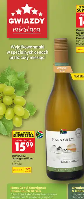 Biedronka Hans Greyl Sauvignon Blanc oferta