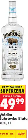 Biedronka Wódka Żubrówka Biała 40% oferta