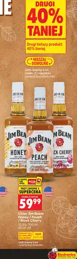 Biedronka Likier Jim Beam Honey / Peach / Black Cherry oferta