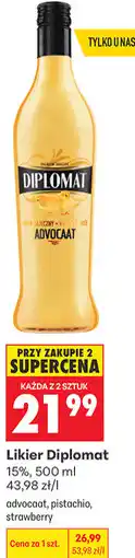 Biedronka Likier Diplomat Advocaat, Pistachio, Strawberry oferta