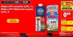 Biedronka Mleko UHT Łowickie 3,2%, 1 l / Mleko UHT Mlekovita Łączka 3,2% oferta