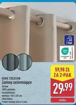 ALDI Zasłony zaciemniające HOME CREATION oferta
