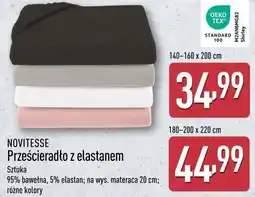 ALDI Prześcieradło z elastanem NOVITESSE oferta