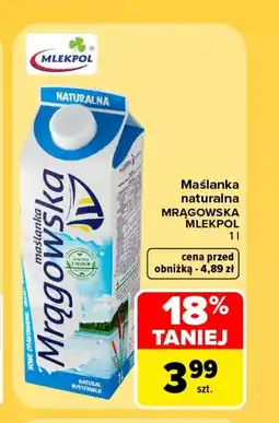 Carrefour Maślanka Mlekpol oferta
