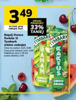 Hitpol Napój Owoce Świata zielony banan Tymbark oferta
