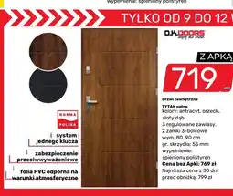 Bricomarche Drzwi zewnętrzne Tytan pełne O.K.DOORS oferta