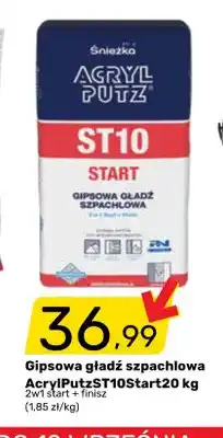 Bricomarche Gipsowa gładź szpachlowa Acryl-Putz ST10 Start 2w1 start + finisz Śnieżka oferta