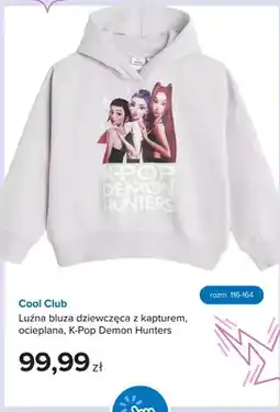 Smyk Luźna bluza dziewczęca z kapturem ocieplana K-Pop Demon Hunters Cool Club oferta
