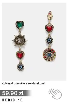 Kolczyki damskie z zawieszkami Medicine