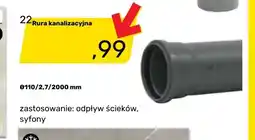 Bricomarche Rura kanalizacyjna Ø110/2,7/2000 mm oferta