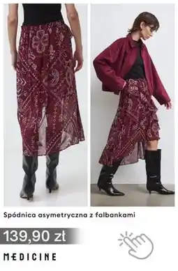 Medicine Spódnica asymetryczna z falbankami Medicine oferta