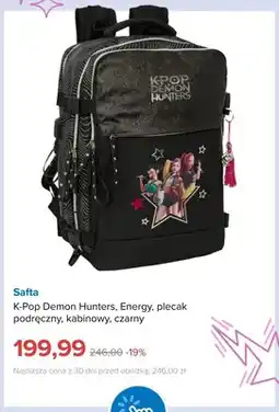 Smyk K-Pop Demon Hunters Energy plecak podręczny kabinowy czarny Safta oferta