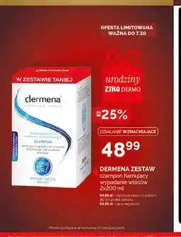 Ziko Dermo Zestaw szampon hamujący wypadanie włosów 2-pak Dermena oferta