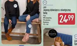 ALDI Jeansy dziecięce z elastyczną talią L & D oferta