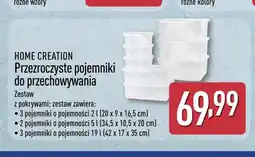 ALDI Przezroczyste pojemniki do przechowywania Home Creation oferta