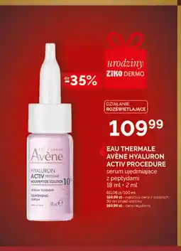 Ziko Dermo Serum ujędrniające z peptydami Eau Thermale Avène Hyaluron Activ Procedure oferta