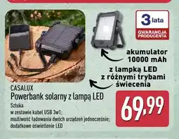 ALDI Powerbank solarny z lampą LED Casalux oferta