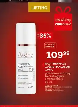 Ziko Dermo Przeciwzmarszczkowy krem liftingujący z retinalem 0,1% Eau Thermale Avène Hyaluron Activ oferta