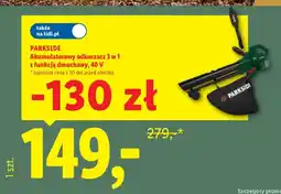 Lidl Akumulatorowy odkurzacz 3 w 1 z funkcją dmuchawy Parkside oferta