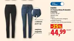 Lidl Jeansy skinny fit damskie z bawełną Esmara oferta