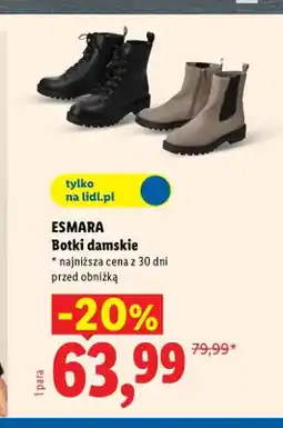 Lidl Botki damskie Esmara oferta