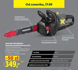 Lidl Akumulatorowa piła łańcuchowa Parkside Performance oferta