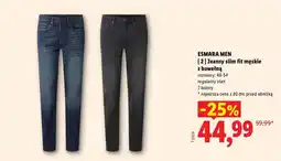 Lidl Jeansy slim fit męskie z bawełną oferta