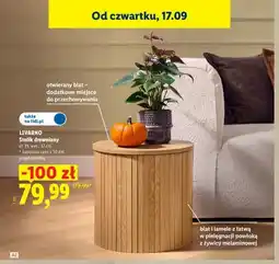 Lidl Stolik drewniany Livarno oferta