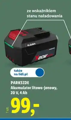 Lidl Akumulator litowo-jonowy 4Ah Parkside oferta