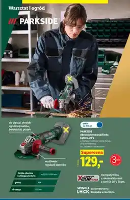 Lidl Akumulatorowa szlifierka kątowa Parkside oferta