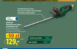 Lidl Akumulatorowe nożyce do żywopłotu Parkside oferta