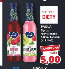 Kaufland Syrop Paola lemoniada malina z limonką oferta