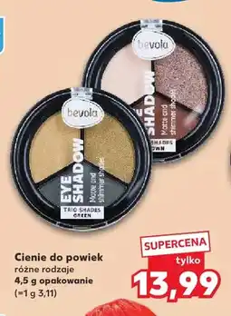 Kaufland Cienie do powiek Bevola Trio Shades Brown oferta