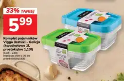 Hitpol Komplet pojemników Viggo kwadratowe 1 l Galicja oferta