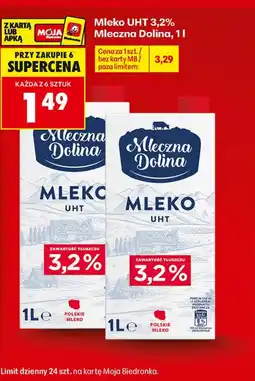 Biedronka Mleko Mleczna Dolina oferta