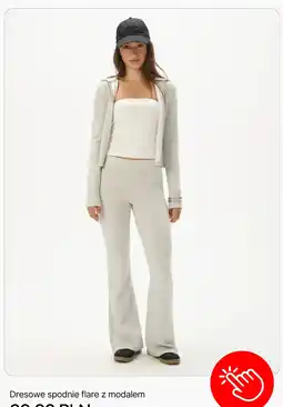 Cropp Dresowe spodnie flare z modalem oferta