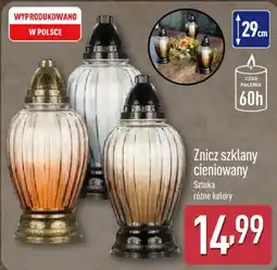 ALDI Znicz szklany cieniowany Sztuka różne kolory oferta