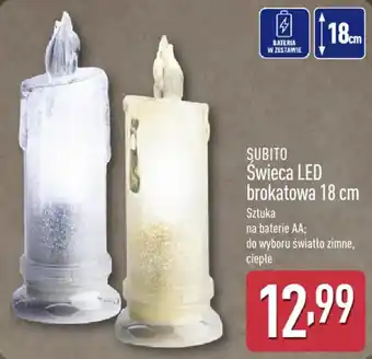ALDI Świeca LED brokatowa 18 cm oferta